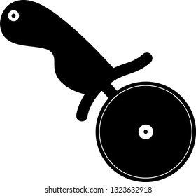 Pizza cutter icon suitable for info graphics, websites and print media and interfaces. Line vector icon.
