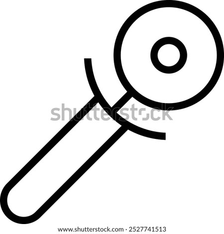 pizza cutter icon. Thin linear style design isolated on white background