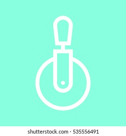 Pizza cutter icon in trendy flat style isolated on grey background. Kitchen symbol for your design, logo, UI. Vector illustration, EPS10.
