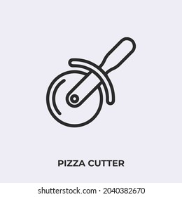 pizza cutter icon vector. Linear style sign for mobile concept and web design. pizza cutter symbol illustration. Pixel vector graphics - Vector.