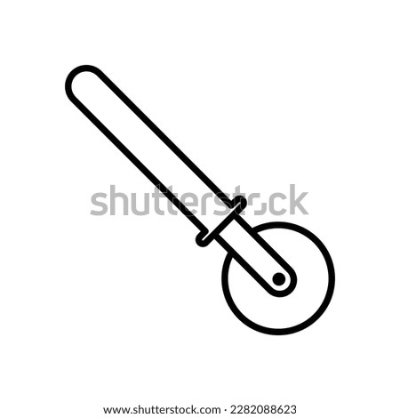 Pizza cutter icon vector on trendy design