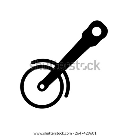 pizza cutter icon vector on white background