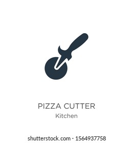Pizza cutter icon vector. Trendy flat pizza cutter icon from kitchen collection isolated on white background. Vector illustration can be used for web and mobile graphic design, logo, eps10
