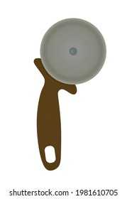 Pizza cutter isolated. vector illustration
