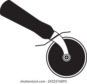 Pizza Cutter - Kitchen Knife Illustration in Vector