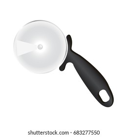 Pizza cutter knife icon. Isolated