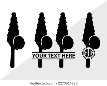 Pizza Cutter Monogram Vector Illustration Silhouette
