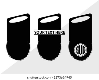Pizza Cutter Monogram Vector Illustration Silhouette