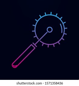 Pizza cutter nolan icon. Simple thin line, outline vector of kitchen icons for ui and ux, website or mobile application