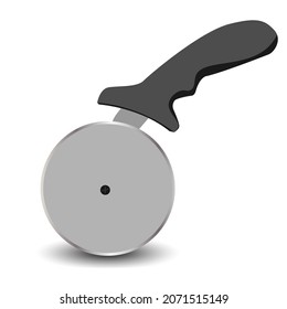 pizza cutter simple illustration vector clipart