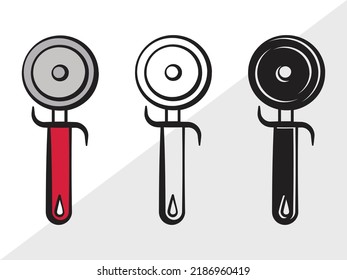 Pizza Cutter SVG Printable Vector Illustration