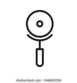 pizza cutter thin line vector icon