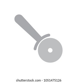 Pizza cutter vector icon.