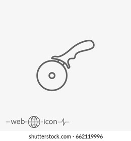 pizza cutter vector icon