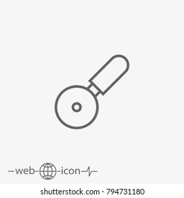 pizza cutter vector icon