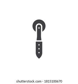 Pizza cutter vector icon. filled flat sign for mobile concept and web design. Cutter wheel glyph icon. Symbol, logo illustration. Vector graphics