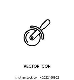 Pizza cutter vector icon. Modern, simple flat vector illustration for website or mobile app.Wheel knife symbol, logo illustration. Pixel perfect vector graphics	