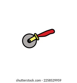 pizza cutter vector type icon