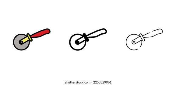 icono de tipo vector de cortador de pizza