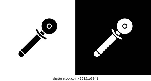 Pizza Cuttier icon Outline sign symbol set