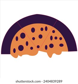 pizza daily fresh vector emblem on blackboard. pizza icon template. vector emblem for restaurant or food delivery service. food vector image