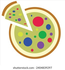 pizza daily fresh vector emblem on blackboard. pizza icon template. vector emblem for restaurant or food delivery service. food vector image