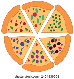 pizza daily fresh vector emblem on blackboard. pizza icon template. vector emblem for restaurant or food delivery service. food vector image