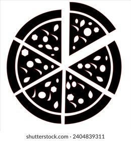 pizza daily fresh vector emblem on blackboard. pizza icon template. vector emblem for restaurant or food delivery service. food vector image