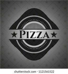 Pizza dark emblem. Retro