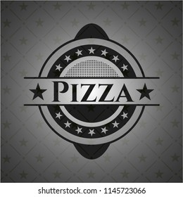 Pizza dark emblem. Retro