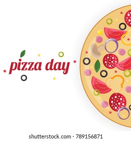 Pizza day concept.