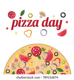 Pizza day concept.