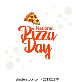 Pizza Day logo design template.
