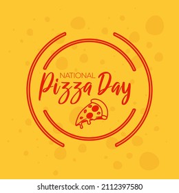 Plantilla de diseño del logotipo vectorial del Día de la Pizza.