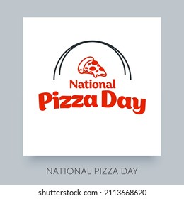 Pizza Day Vektor Logo Design-Vorlage.