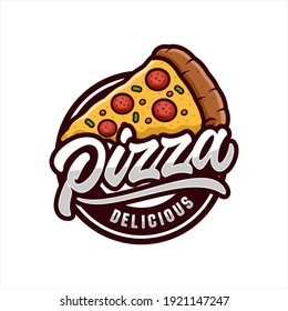 Logo premium de diseño para pizzas