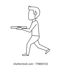 Pizza deliver cartoon