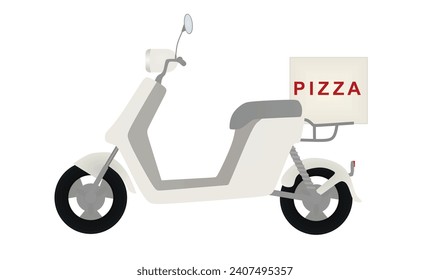 Pizza delivery bike. vector illustration