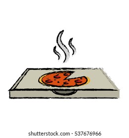 pizza delivery box drawing