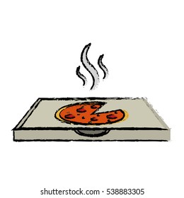 pizza delivery box drawing