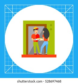 Pizza Delivery Concept Icon