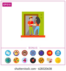 Pizza Delivery Concept Icon