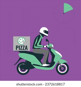 pizza delivery concept vector design illustration