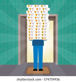 pizza delivery at home. work courier service. vector illustration.