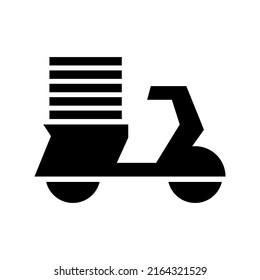 pizza delivery icon or logo isolated sign symbol vector illustration - high quality black style vector icons
