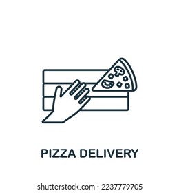 Pizza Delivery icon. Monochrome simple Food Delivery icon for templates, web design and infographics