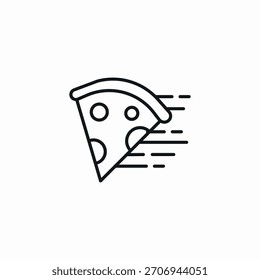 Vector de signo de icono de entrega de pizza