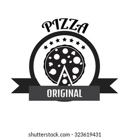 Pizza delivery logo. Fast delivery logo. Pizza logo 