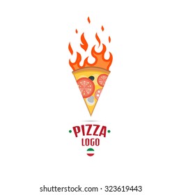 Pizza delivery logo. Fast delivery logo. Pizza logo 