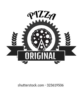 Pizza delivery logo. Fast delivery logo. Pizza logo 